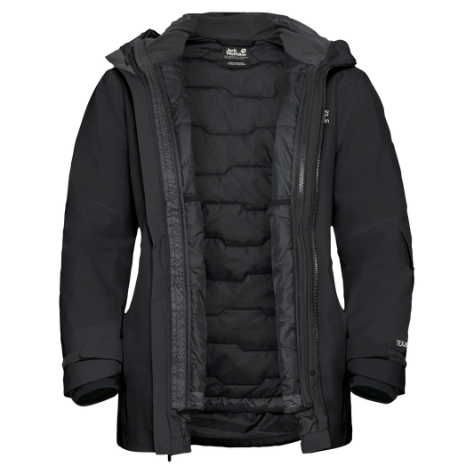 Jack Wolfskin FLOWLINE 3IN1 JKT W – Black