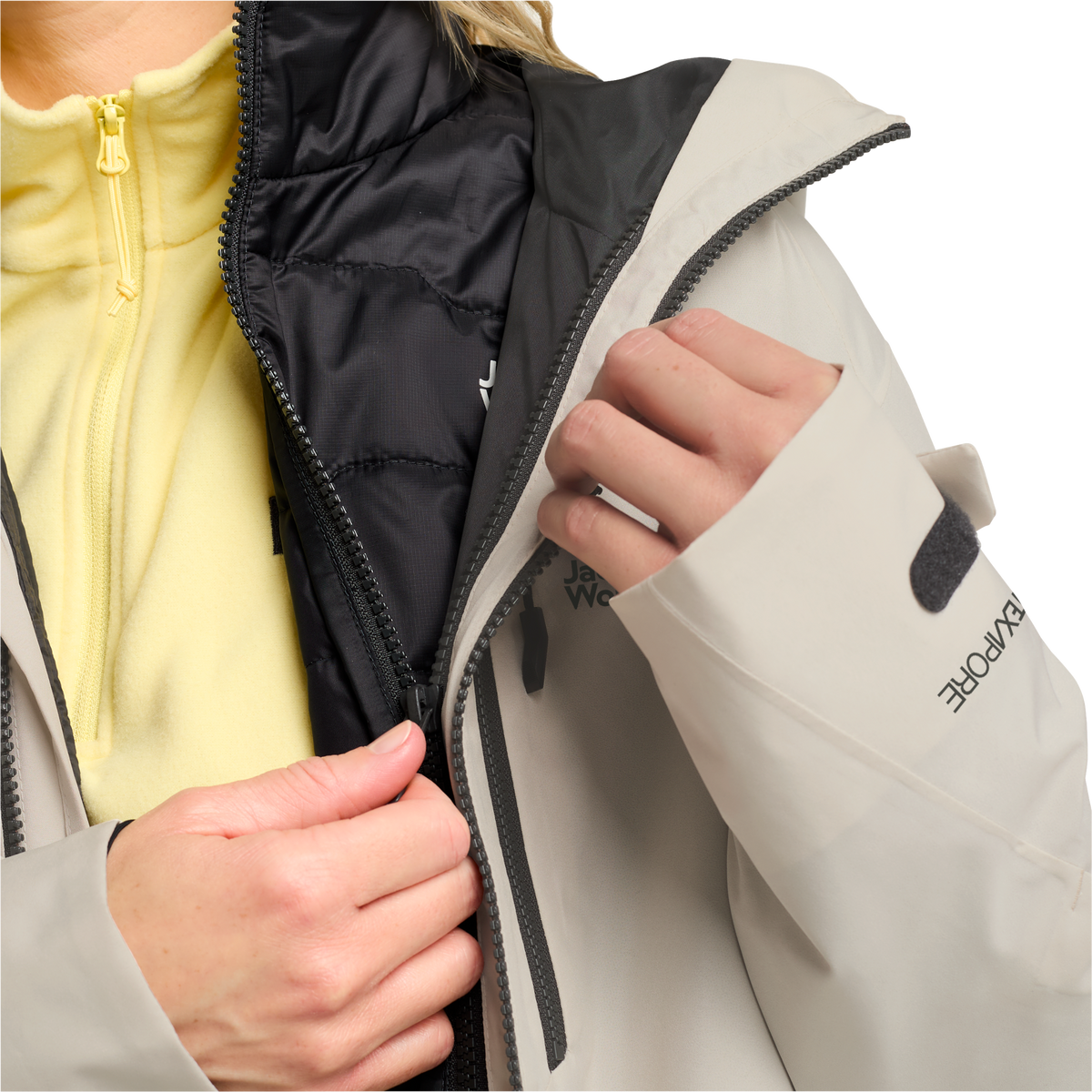 Jack Wolfskin FLOWLINE 3IN1 JKT W – Pale Sand