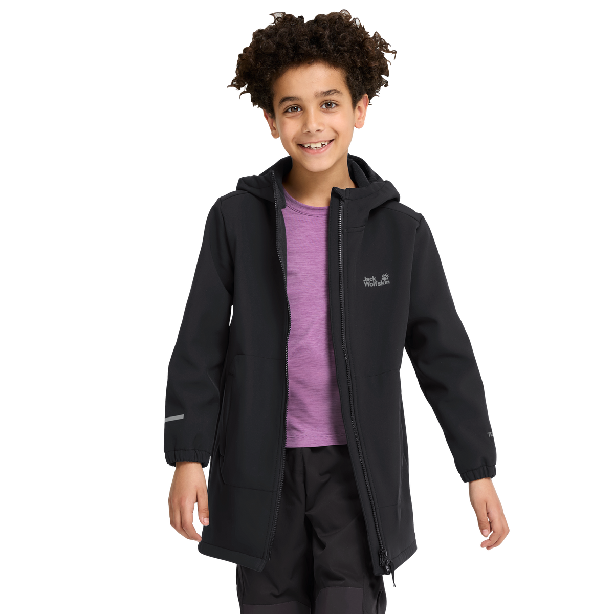 Jack Wolfskin FOURWINDS COAT K – Black – Produktdetail