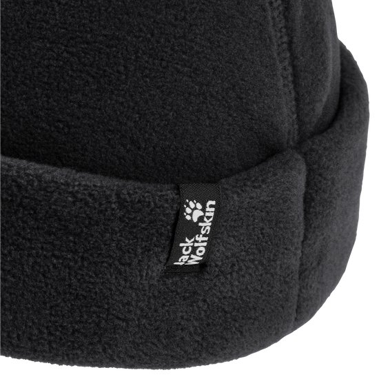 Jack Wolfskin VERTIGO FISHER BEANIE Unisex Fleecehut Black detail