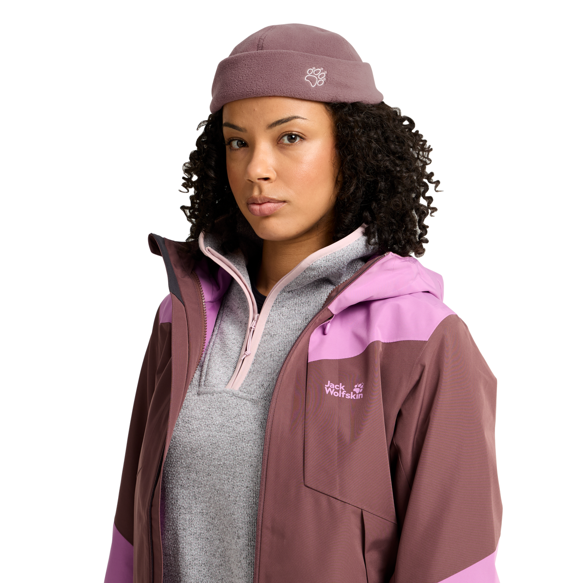 Jack Wolfskin VERTIGO FISHER BEANIE Unisex Fleecehut Sheer Plum studio