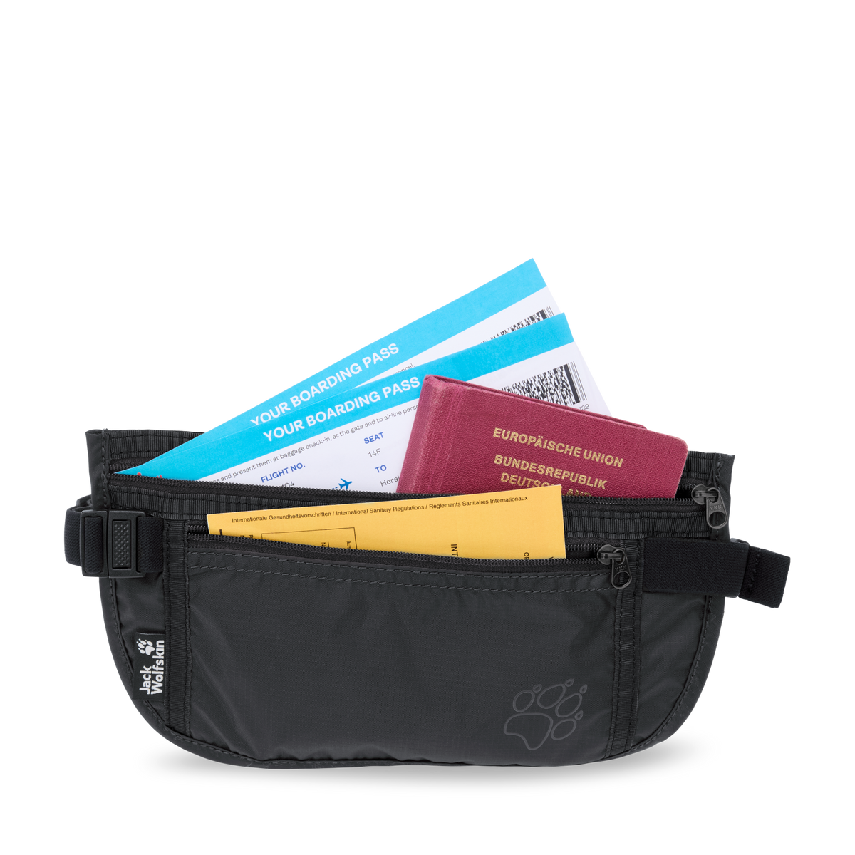 Jack Wolfskin DOCUMENT BELT DE LUXE Bauchtasche Phantom 9-e410