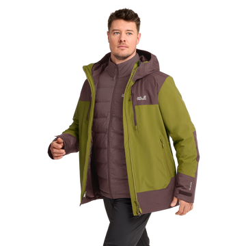 Jack Wolfskin JASPER DECADE 3IN1 Khaki Green – 1-ma105
