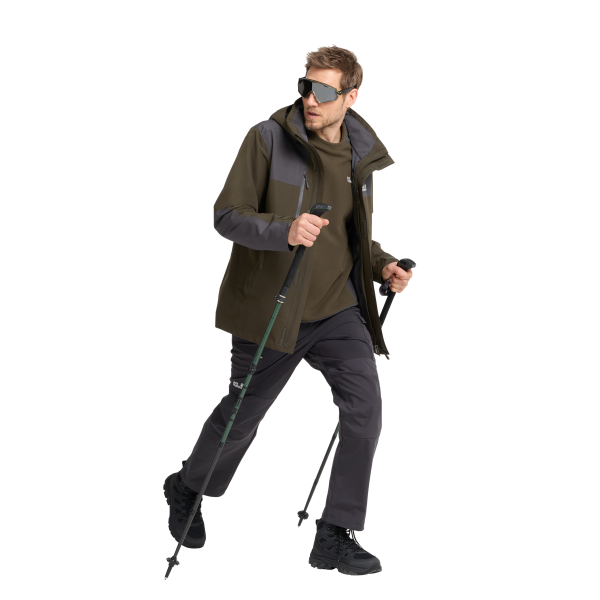 Jack Wolfskin COLD RIDGE CREWNECK M Obsidian Moss Studio