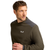 Jack Wolfskin COLD RIDGE CREWNECK M Obsidian Moss Detail 1