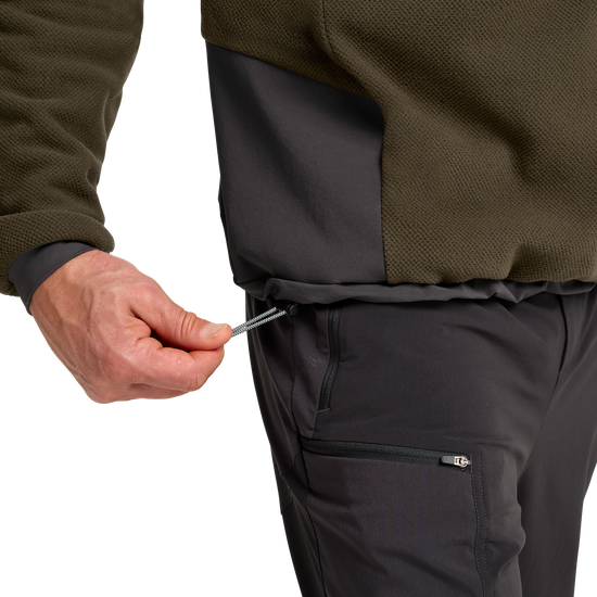 Jack Wolfskin COLD RIDGE CREWNECK M Obsidian Moss Detail 2