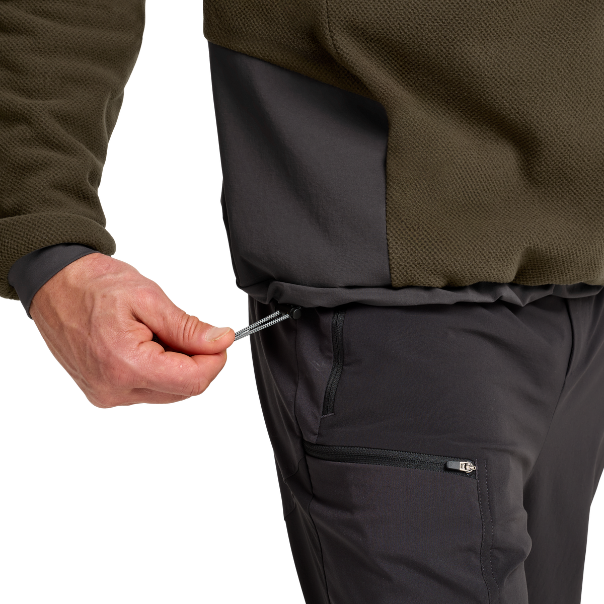 Jack Wolfskin COLD RIDGE CREWNECK M Obsidian Moss Detail 2