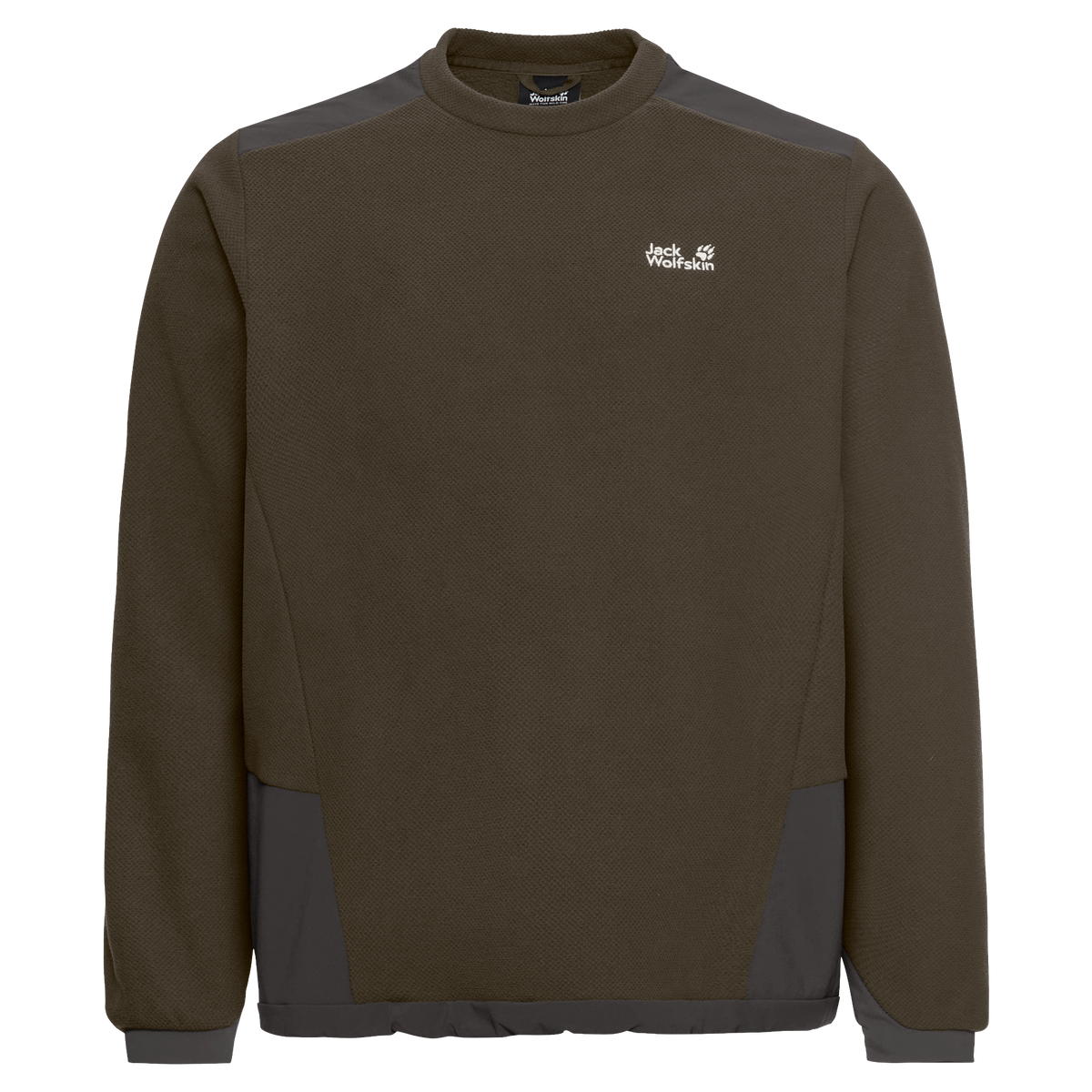 Jack Wolfskin COLD RIDGE CREWNECK M Obsidian Moss Packshot vorne