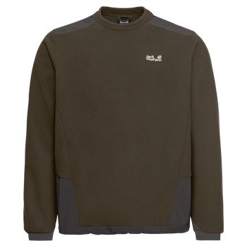 Jack Wolfskin COLD RIDGE CREWNECK M Obsidian Moss Packshot vorne