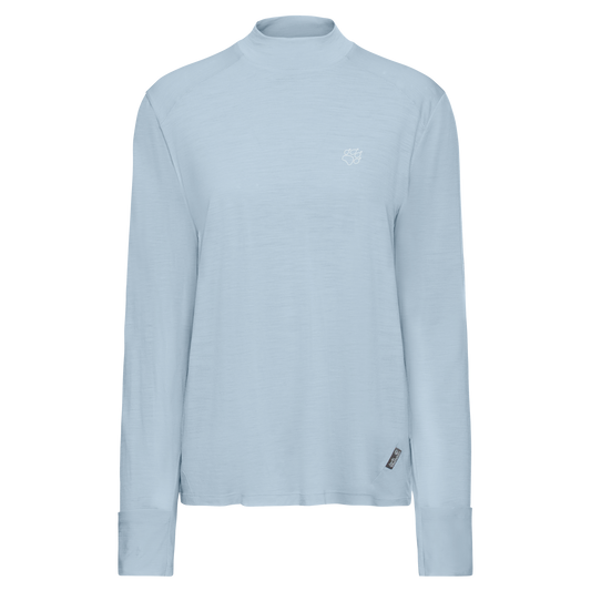 Jack Wolfskin WOOL LS T W Damen Langarmshirt – Crystal Blue – 9-a100