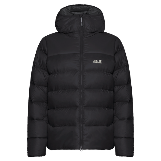 Jack Wolfskin SNOWDRIFT DOWN Damen-Daunenjacke Black – Packshot Vorderansicht