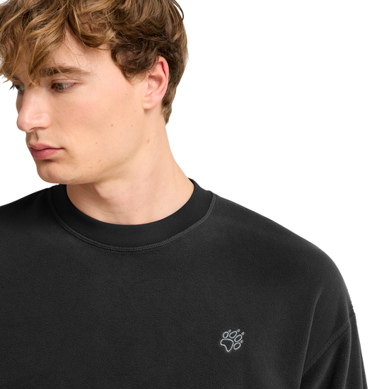 Jack Wolfskin SOLACE CREWNECK Unisex Fleecepullover Black 4-ma125