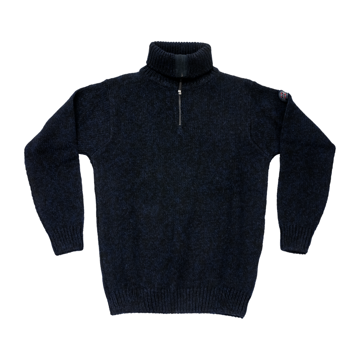 Devold NANSEN Zip-Wollpullover Unisex – DARK BLUE MELANGE – Produktansicht