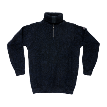 Devold NANSEN Zip-Wollpullover Unisex – DARK BLUE MELANGE – Produktansicht