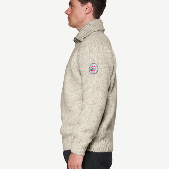 Devold NANSEN Zip-Wollpullover Unisex – GREY MELANGE – Studioansicht