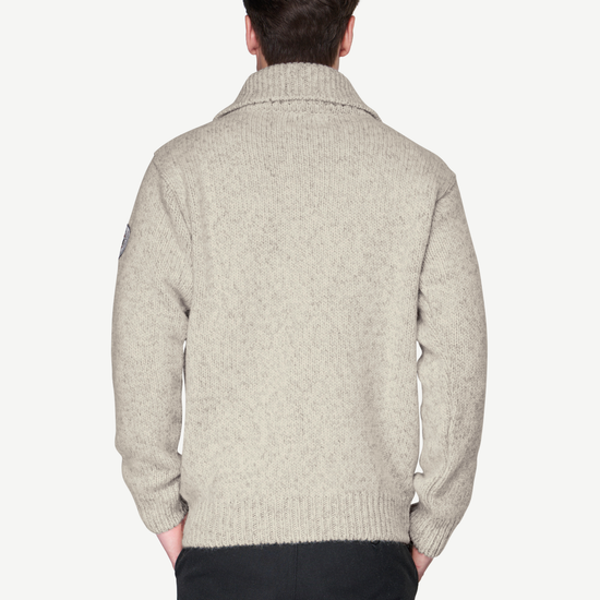 Devold NANSEN Zip-Wollpullover Unisex – GREY MELANGE – Studioansicht