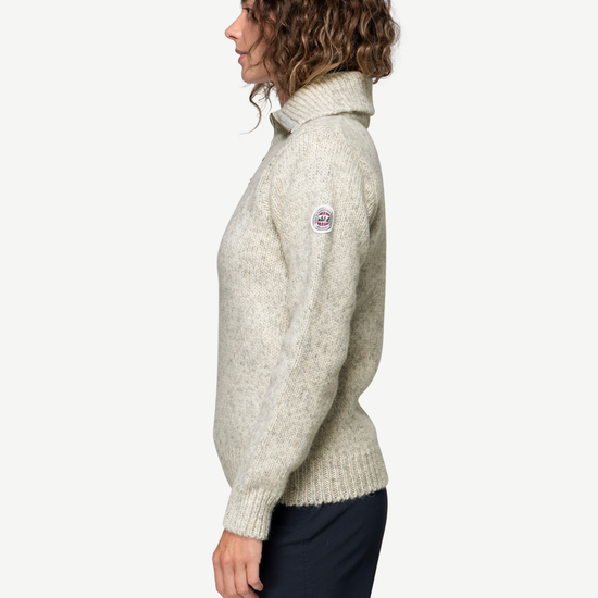 Devold NANSEN Zip-Wollpullover Unisex – GREY MELANGE – Studioansicht