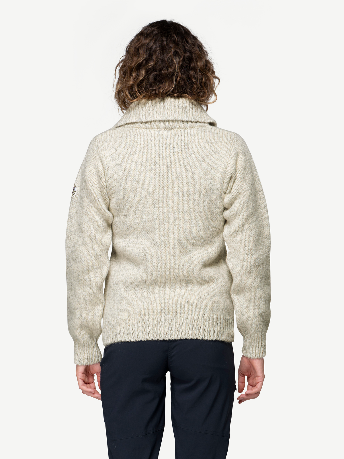 Devold NANSEN Zip-Wollpullover Unisex – GREY MELANGE – Studioansicht
