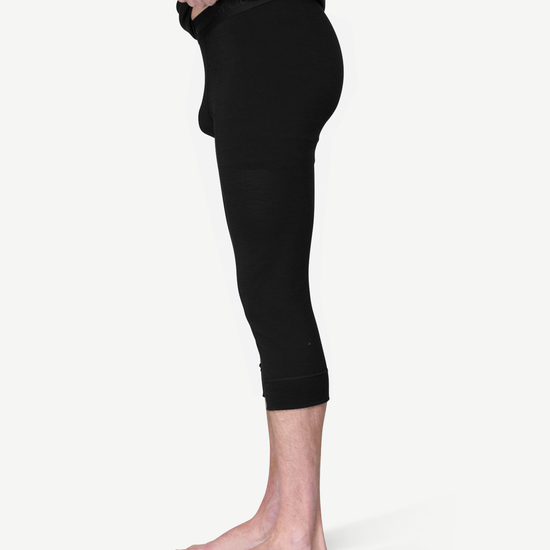 Devold BREEZE PLUS 200 Herren Merino 3/4-Unterhose – BLACK – Ansicht 3