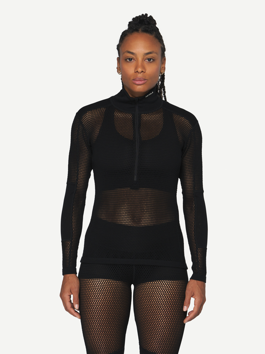 Devold WOOL MESH PRO ZIP NECK Black | Ansicht 2