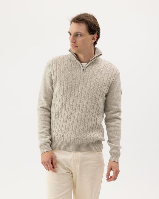 Alvin T-neck WP – Chai – Produktansicht
