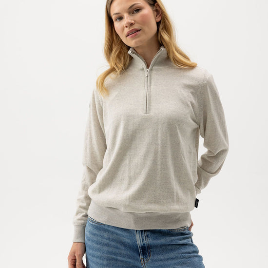 Nelly T-neck WP – Light Grey Melange – Produktansicht