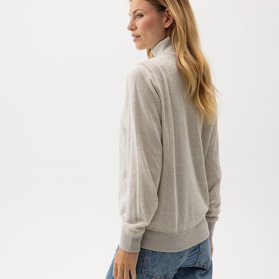 Nelly T-neck WP – Light Grey Melange – Produktansicht