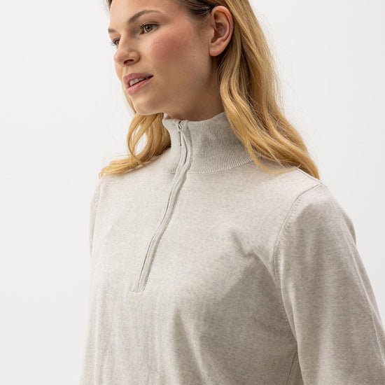 Nelly T-neck WP – Light Grey Melange – Produktansicht