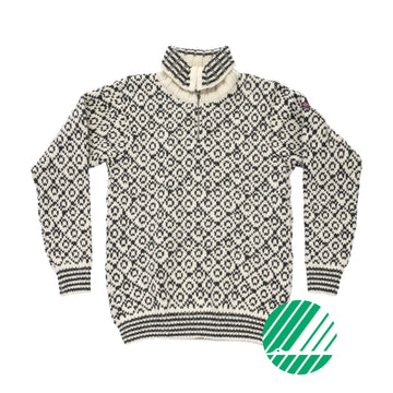 Devold SVALBARD ZIP NECK Offwhite - Anthracite | Packshot