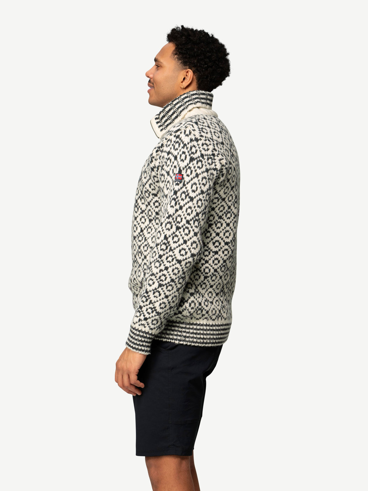Devold SVALBARD ZIP NECK Offwhite - Anthracite | Ansicht 3