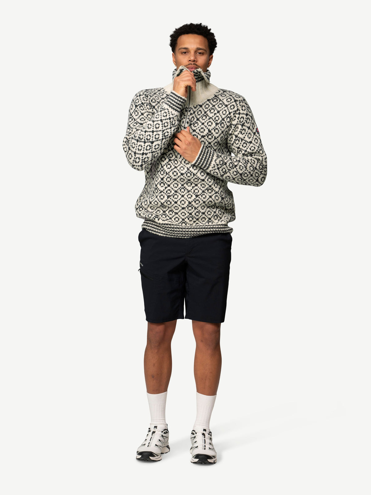 Devold SVALBARD ZIP NECK Offwhite - Anthracite | Ansicht 5