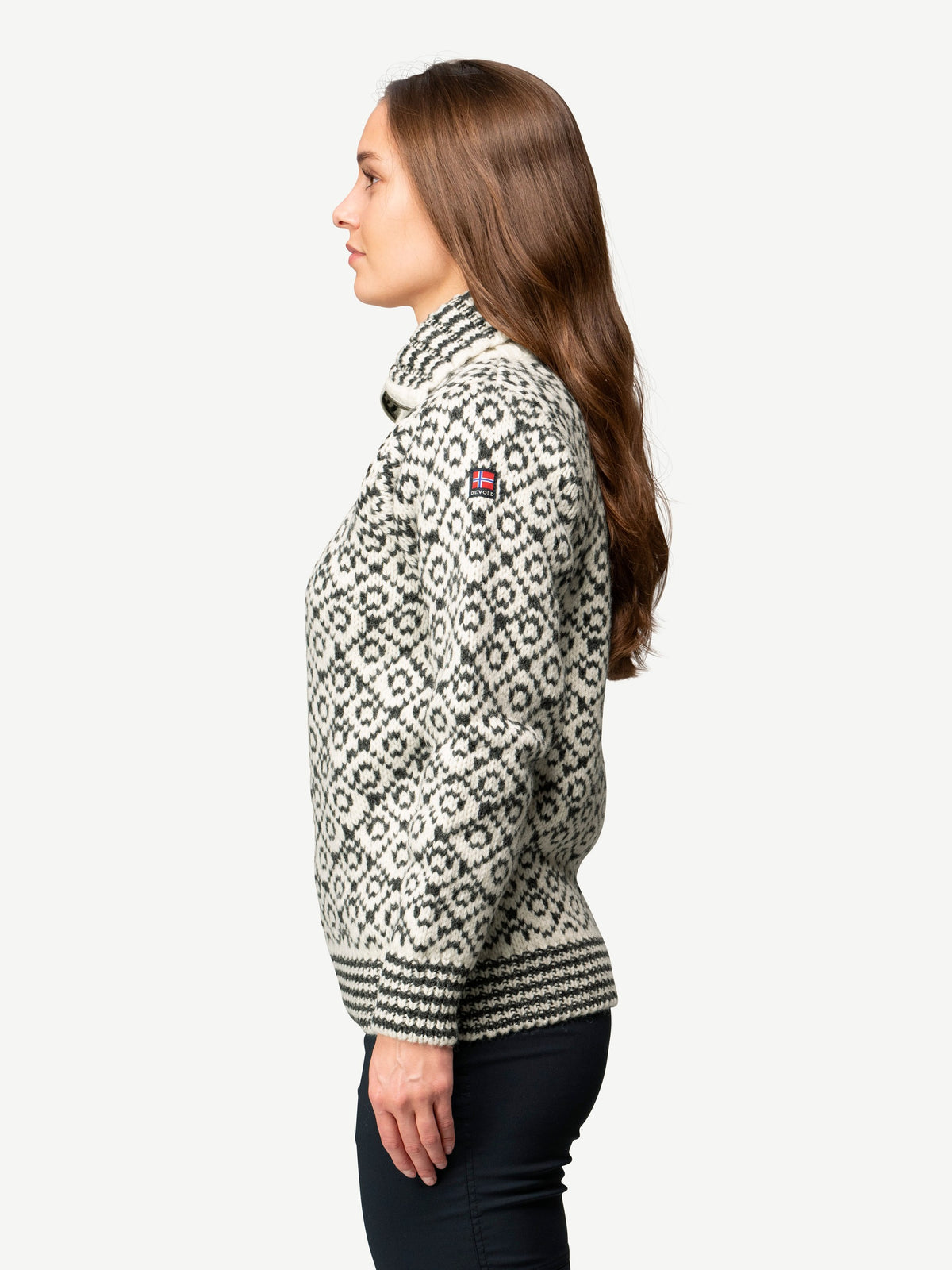 Devold SVALBARD ZIP NECK Offwhite - Anthracite | Ansicht 7