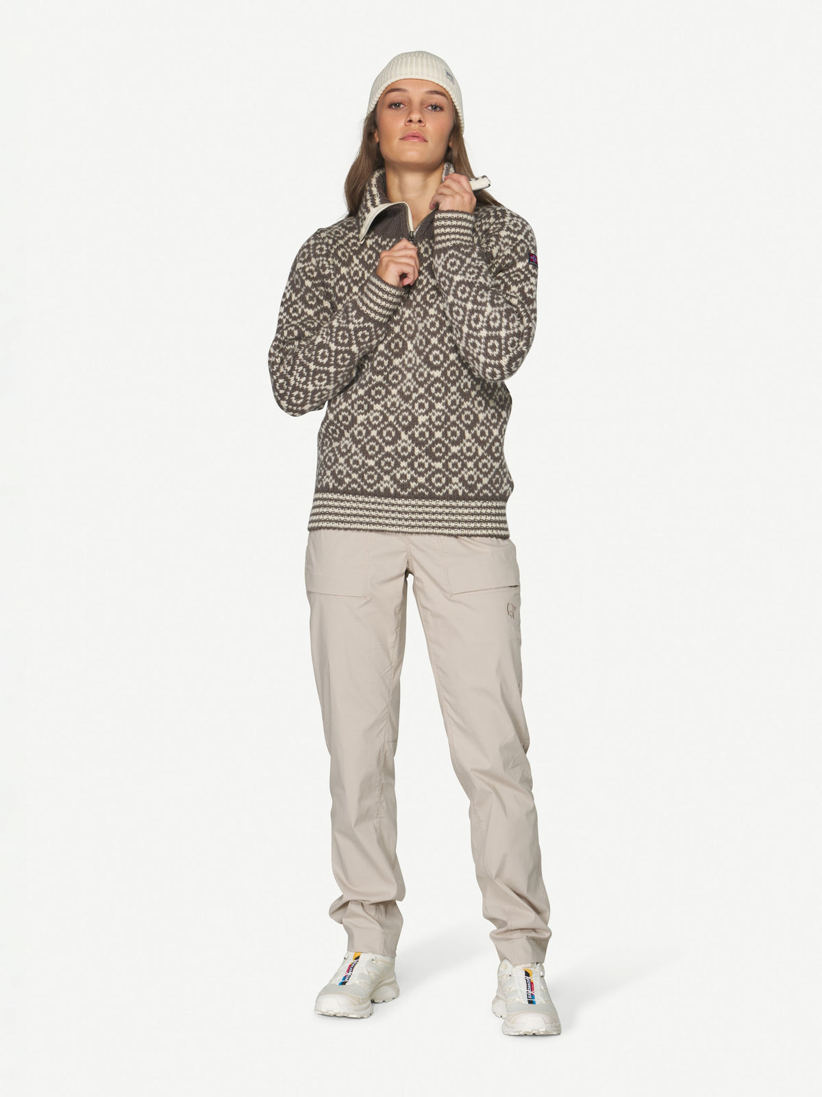 Devold SVALBARD ZIP NECK Falcon - Offwhite | Ansicht 5