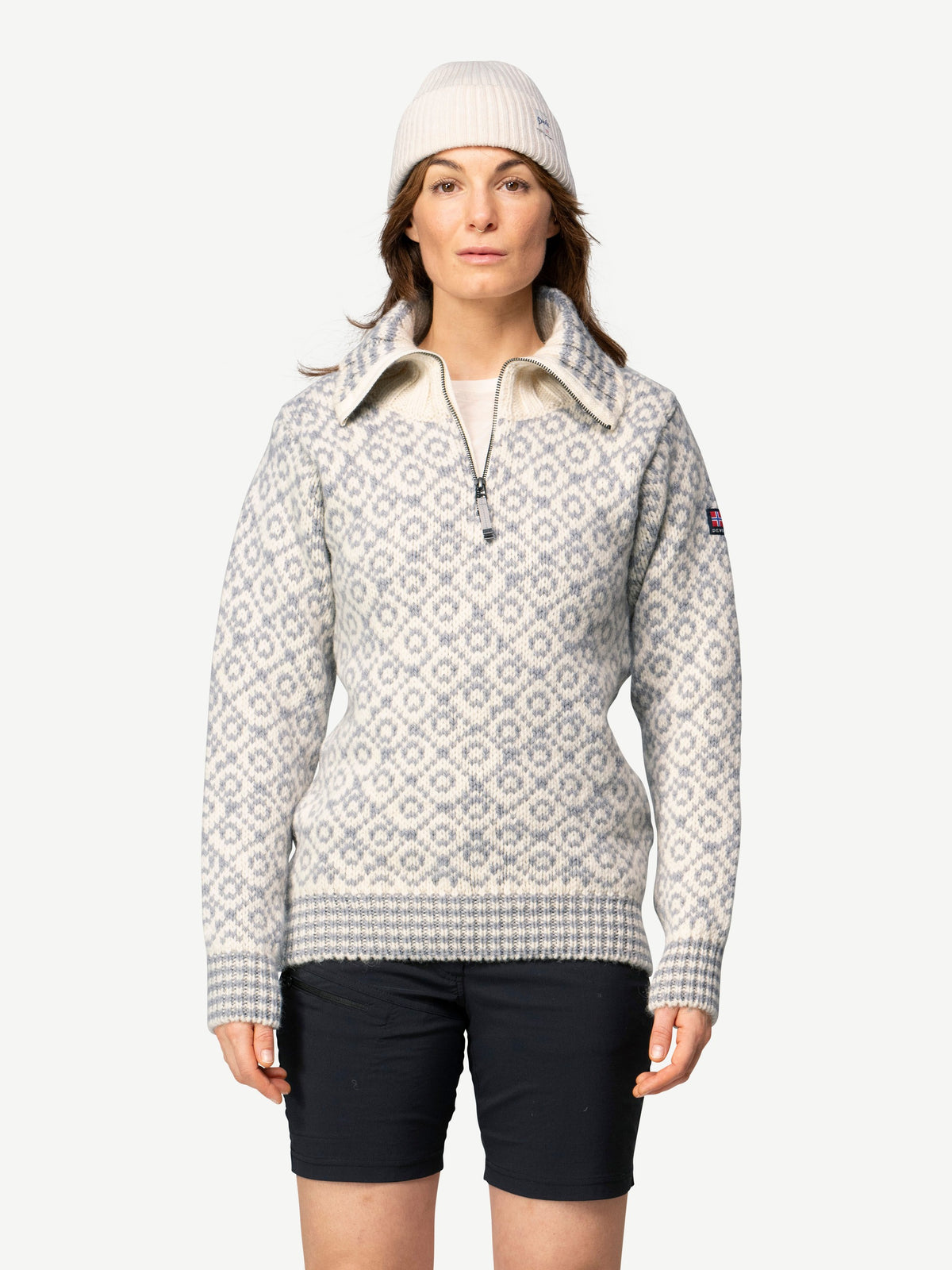 Devold SVALBARD ZIP NECK Offwhite - Grey | Ansicht 6