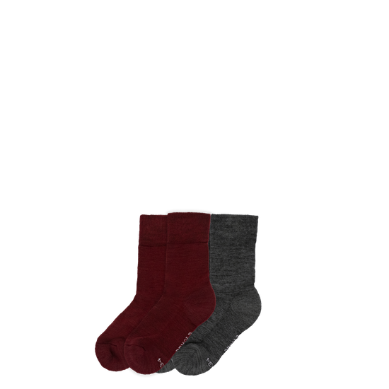 Devold DAILY MEDIUM Kinder Merinosocken 2er-Pack BEETROOT MIX Packshot