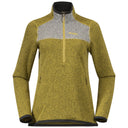 Bergans KAMPHAUG KNITTED W HALF ZIP - Light Olive Green - Chalk Sand XS Oberbekleidung - PeakStyle