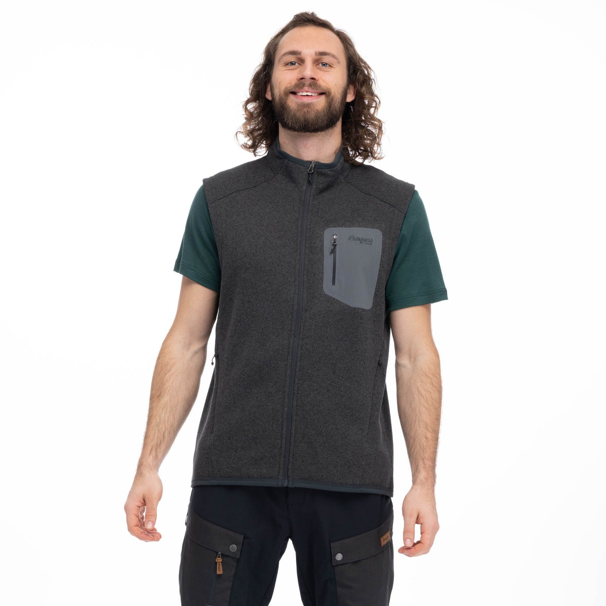 Bergans M KAMPHAUG KNITTED VEST - Midlayer bei PeakStyle
