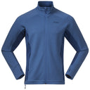 Bergans ULSTEIN WOOL M JACKET - Riviera Blue Melange - Dark Riviera Blue S Oberbekleidung - PeakStyle
