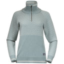 Bergans W ALVDAL WOOL HALF ZIP - Misty Forest - Vanilla White XS Oberbekleidung - PeakStyle