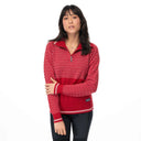 Bergans W ALVDAL WOOL HALF ZIP - Red - Vanilla White XS Oberbekleidung - PeakStyle