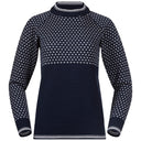 Bergans W ALVDAL WOOL JUMPER - Navy Blue - Vanilla White XS Oberbekleidung - PeakStyle
