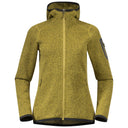 Bergans W KAMPHAUG KNITTED HOODIE - Light Olive Green XS Oberbekleidung - PeakStyle