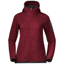 Bergans W KAMPHAUG KNITTED HOODIE - Red XS Oberbekleidung - PeakStyle