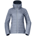 Bergans W LAVA LIGHT DOWN JACKET W/HOOD - Husky Blue XS Oberbekleidung - PeakStyle