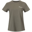 Bergans W NORDMARKA ORGANIC COTTON PRINT TEE - Green Mud XS Oberbekleidung - PeakStyle
