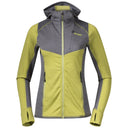 Bergans W RABOT ACTIVE MID HOOD JACKET - Green Oasis - Solid Grey XXS Oberbekleidung - PeakStyle