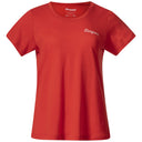 Bergans W RABOT EMBLEM WOOL TEE - Fire Red XS Oberbekleidung - PeakStyle
