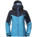Bergans W RABOT LIGHT 3L SHELL JACKET - Aqua Lagoon - Navy Blue XS Oberbekleidung - PeakStyle