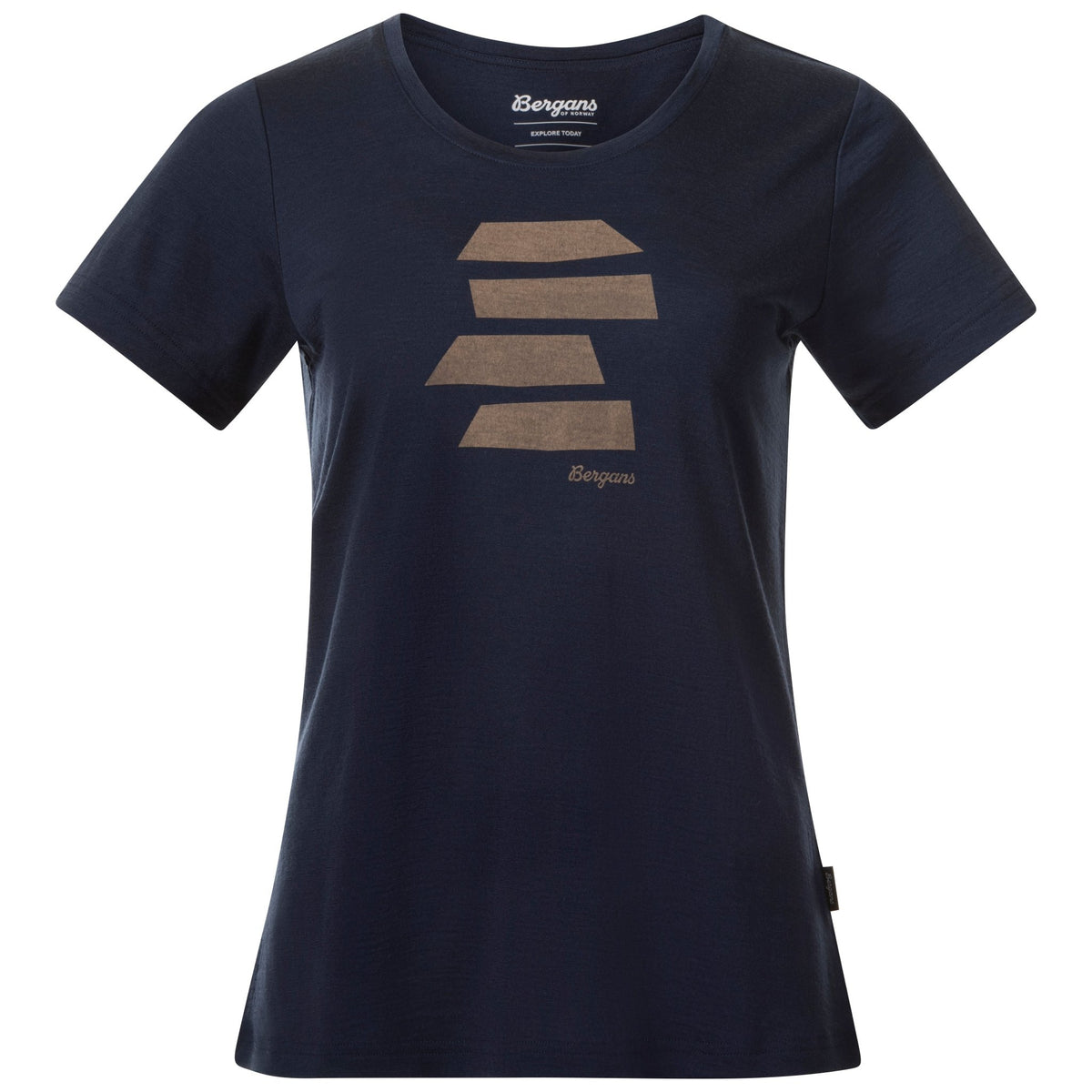 Bergans W RABOT MOUNT WOOL TEE - Kurzarmshirts bei PeakStyle