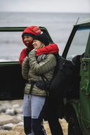 Bergans W VAAGAA LIGHT DOWN JACKET HOOD - Green Mud XS Oberbekleidung - PeakStyle